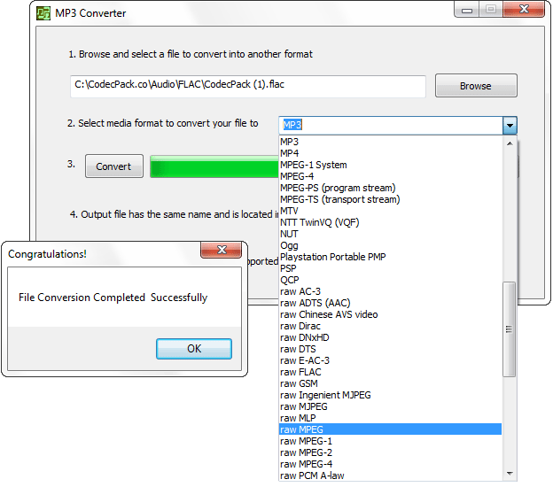 MP3 Converter Screenshot