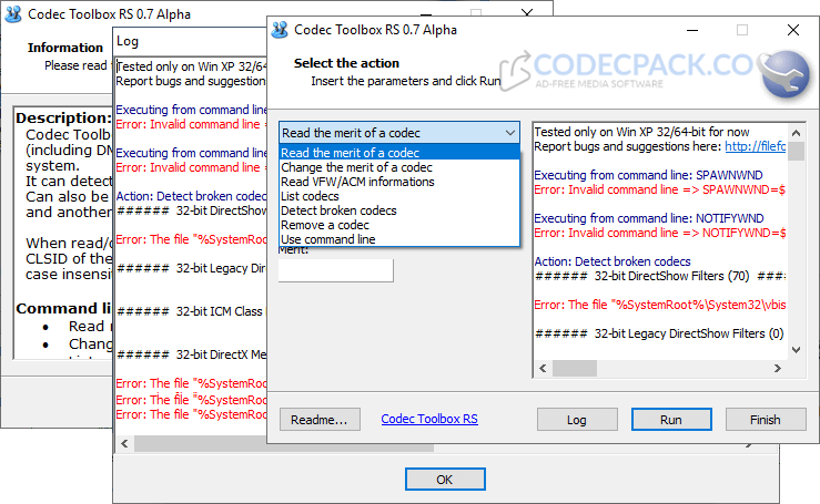Codec Toolbox RS Screenshot