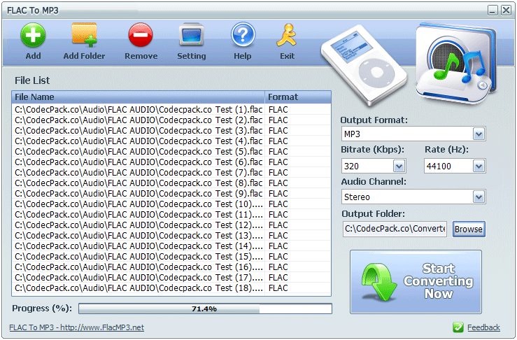 FLAC to MP3 Screenshot