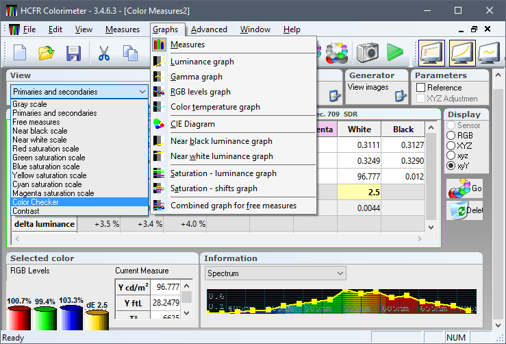 HCFR Colorimeter Screenshot