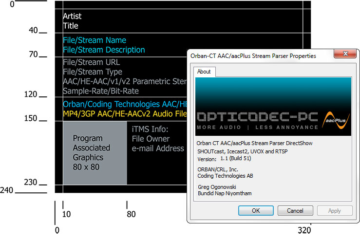 Orban AAC/aacPlus Player Plugin Screenshot
