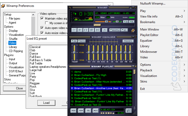 winamp available download greek